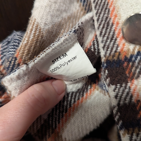 Plaid Button-Up Jacket - Picture 3 of 3